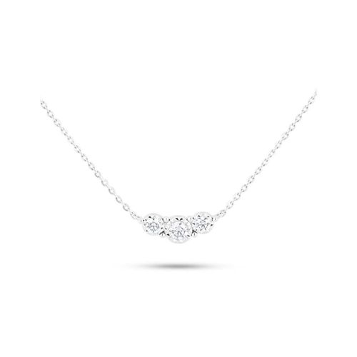 Gargantilla De Oro Blanco 46Cm 14K Con 15Pts De Diamante