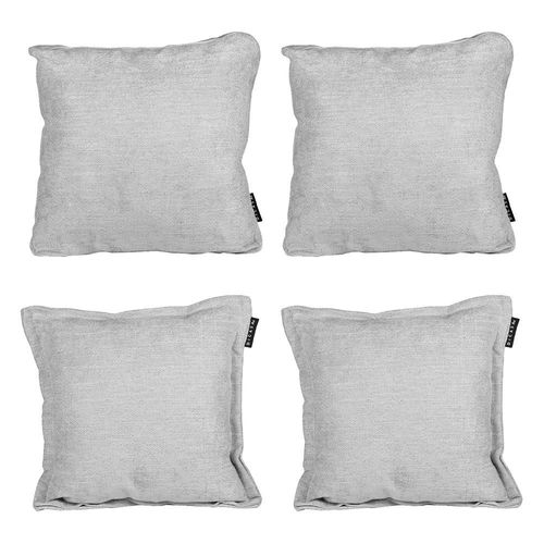 Set de 4 Cojines Decorativos Dicasa 2 Kappa + 2 Zita Gris Claro CDZ