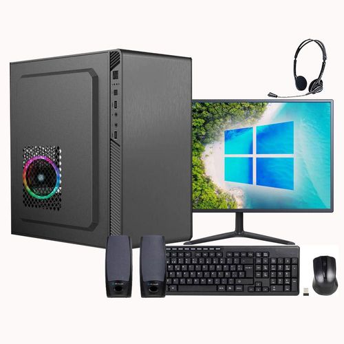 Pc Computadora 8Gb 960Gb Disco Teclado Bocinas Monitor 21.5\