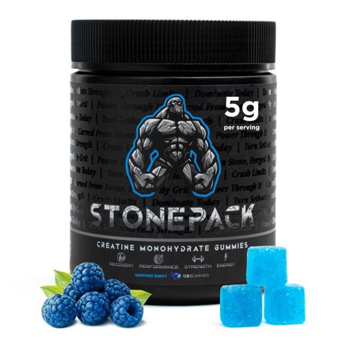 Gomitas de creatina STONEPACK 5 g B12 sin azúcar veganas 120 unidades