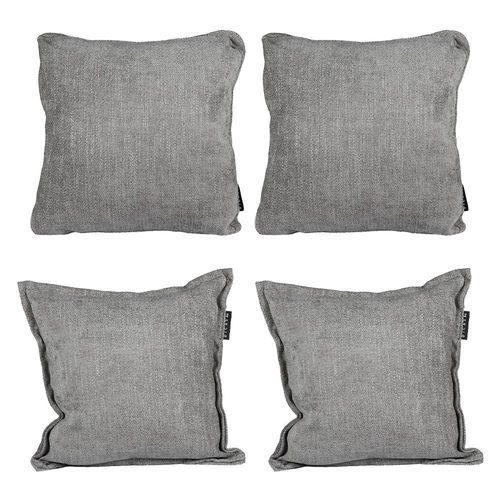 Set de 4 Cojines Decorativos Dicasa 2 Kappa + 2 Zita Gris Oscuro CDZ