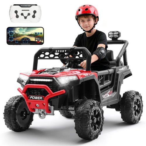 Cuadrimoto Niños Montable con control 0818 Rojo