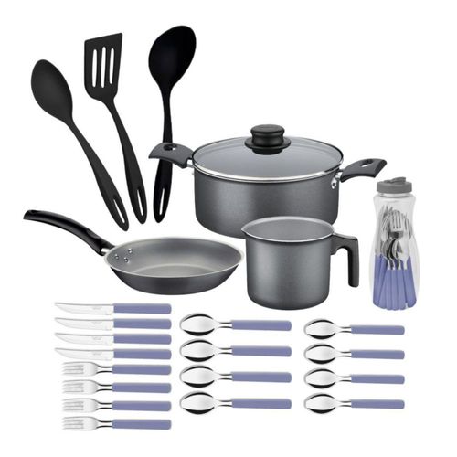Batería de Cocina Tramontina Turim en Aluminio con Antiadherente Starflon Max de 24 piezas Rojo