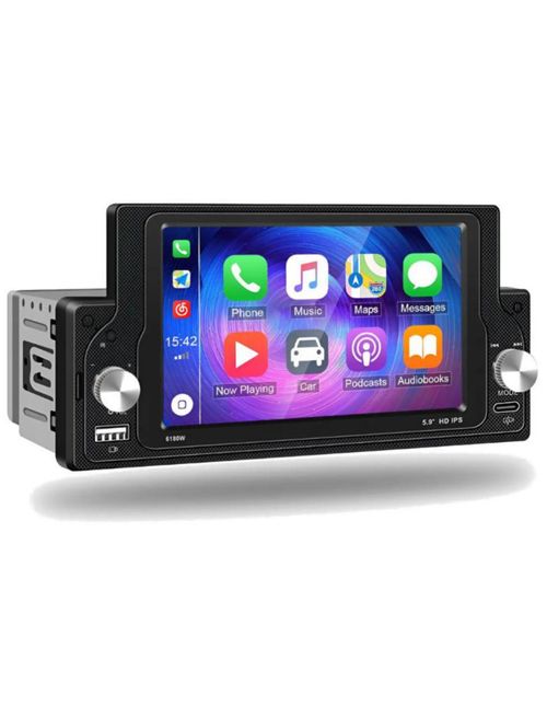 Autoestéreo Bluetooth 1 Din 5.9 Pulgadas Carplay Android