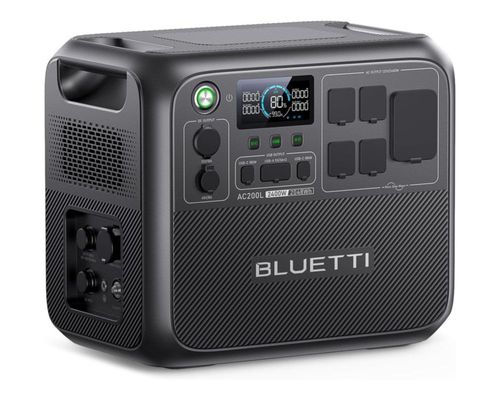 BLUETTI AC200L Estación de Energía Portátil 2048Wh Expandible a 8192Wh 2400W (3600W Pico) RV 30A – Negra