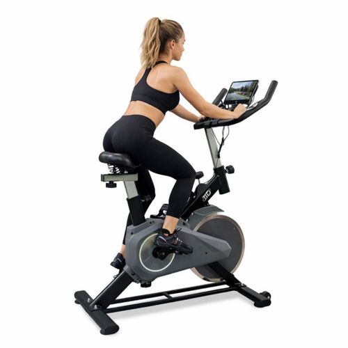 Bicicleta Fija Revolution Spinning Para Ejercicio Con Monitor De Pulso Y Soporte Para Tablet Color Negro
