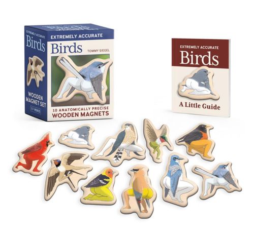 Set de imanes de madera Birds de Running Press Mini Editions 10 piezas
