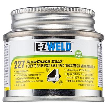 Cemento CPVC CTS, mod. 227 amarillo, E-Z WELD 475ml