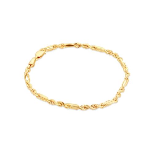 Pulsera De Oro Amarillo 14K Figaro Torsal (18Cm - 2.8Mm Aprox)