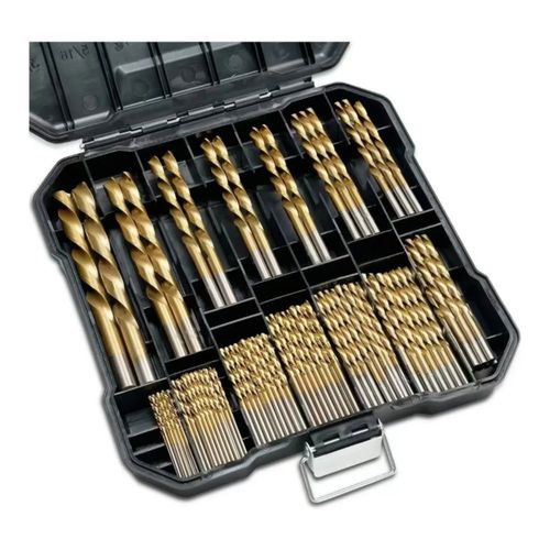 Set 99 Brocas  para Madera y Metal Color Dorado