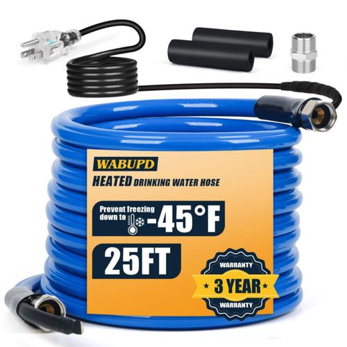 Manguera de agua calefaccionada WABUPD de 75 m anticongelante hasta -47 °F