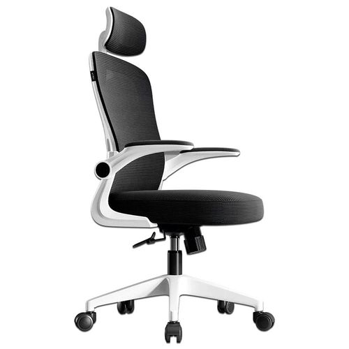 Silla de Oficina Acteck Flux Base EC343HR, Reposabrazos Abatibles, Soporta hasta 100Kg, Color Blanco con Negro.