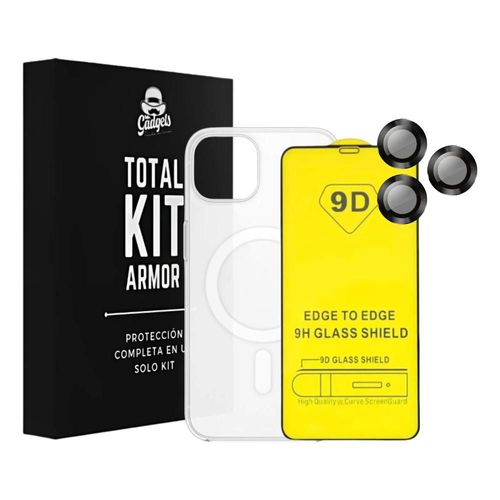Kit Armor iPhone: Funda MagSafe + Mica 9D + Protector Cámara Mr. Gadgets