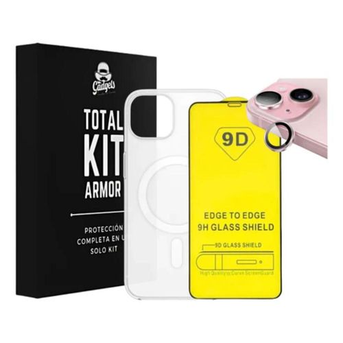 Kit Armor iPhone: Funda MagSafe + Mica 9D + Protector Cámara Mr. Gadgets