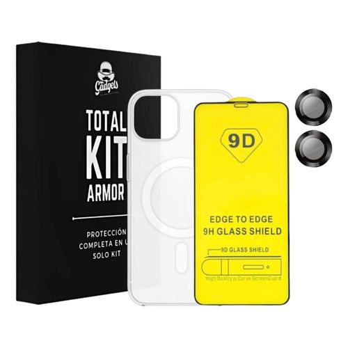 Kit Armor iPhone: Funda MagSafe + Mica 9D + Protector Cámara Mr. Gadgets