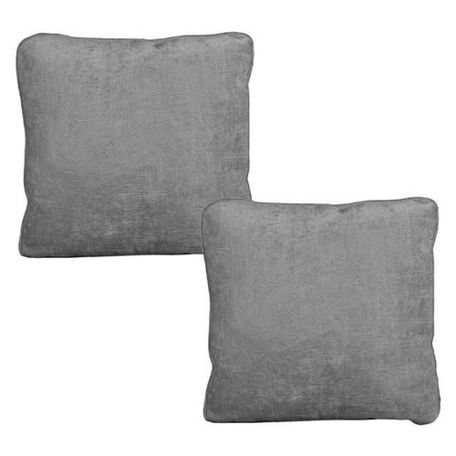 Set de 2 Cojines Cuadrado Grande Dicasa Zita Gris Tormenta RGH