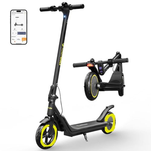 HONEY WHALE M1 LITE Scooter Eléctrico Velocidad 25KM/H-MAX, Autonomía 15KM, Patin Eléctrico Plegable con APP Bluetooth Amarillo