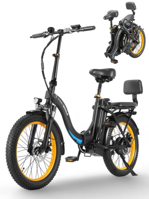 Bicicleta Eléctrica Plegable S6 Pro-s 750w 50km Honey Whale Color Negro