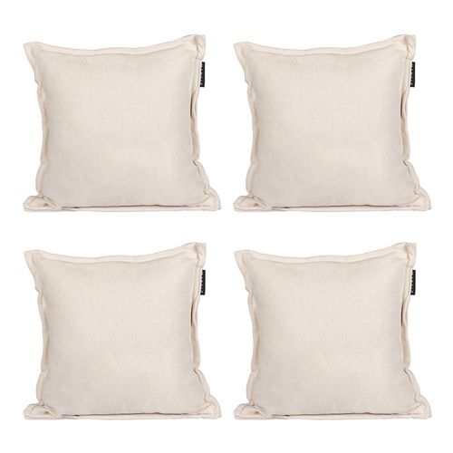 Set de 4 Cojines Cuadrado Dicasa Kappa Crema RGH
