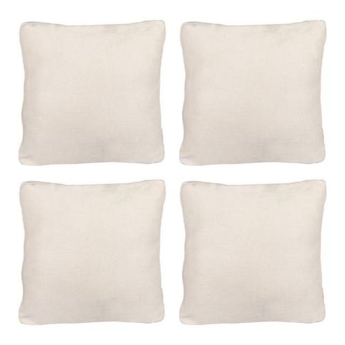 Set de 4 Cojines Cuadrado Grande Dicasa Zita Crema RGH