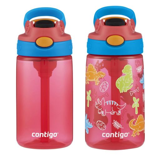 Botella de agua Contigo Kids Cleanable de 400 ml con pajita paquete de 2