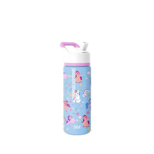 Botella de agua para niños Simple Modern Summit 532 ml con tapa y pajita