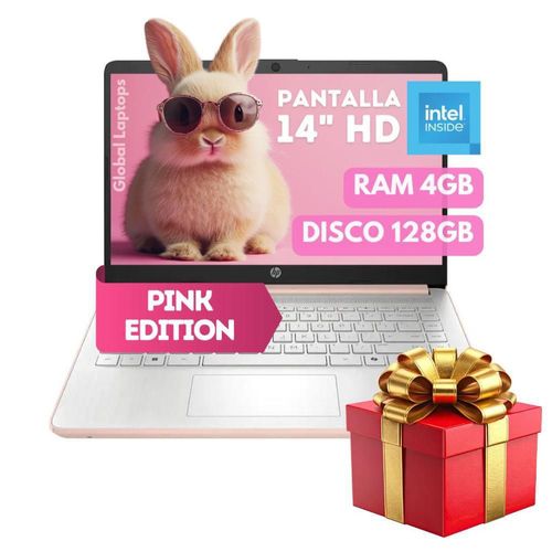 Laptop hp pink intel n150 128gb ufs 4gb ram 14 pale rose