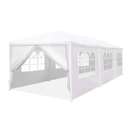 Toldo Carpa Armable VANLIG 9x3m Blanco | Ideal para Fiestas, Bodas y Eventos al Aire Libre