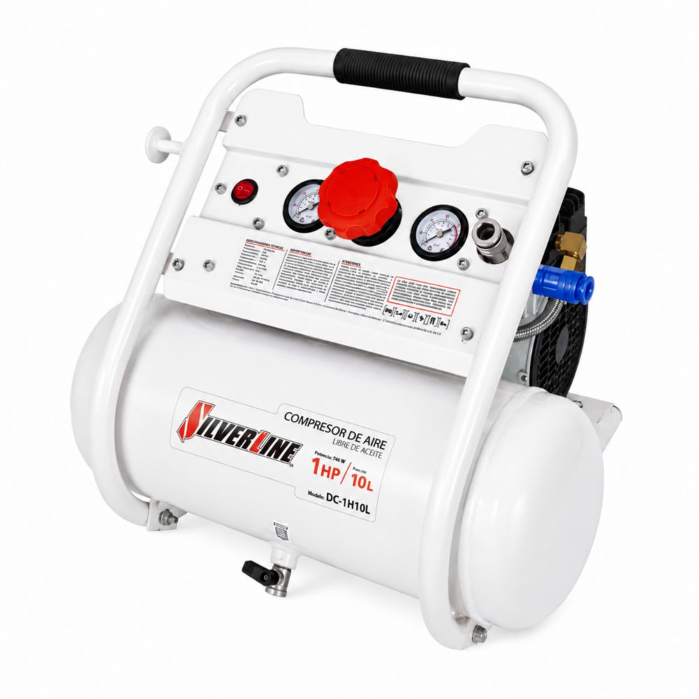 Kit Compresor de Aire + Aerógrafo Silverline