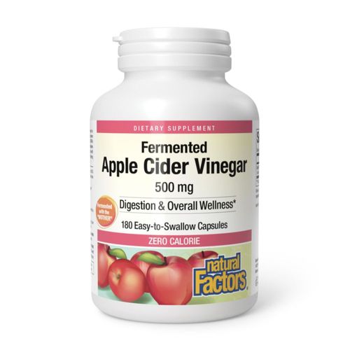 Cápsulas de vinagre de sidra de manzana Natural Factors 180 unidades