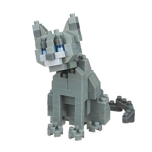 Kit de construcción KAWADA nanoblock Gato Azul Ruso de 7 cm