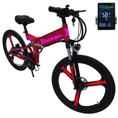 Bicicleta eléctrica marco aluminio MXMLJ-017 Xforz Mount750LiteRed
