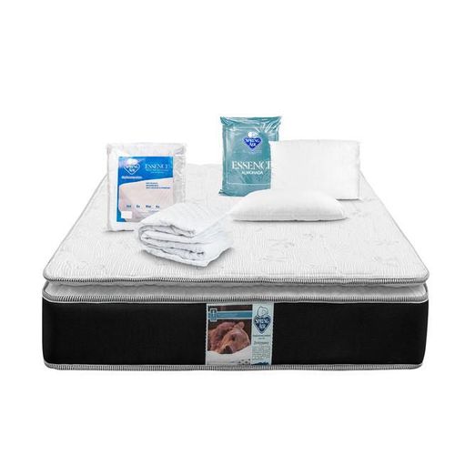Colchón Queen Size Spring Air Kunis + Almohada Peach Feel + Protector Spring Air