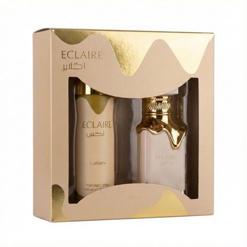 Perfume Arabe Lattafa Eclaire 100ml EDP + Spray Perfumado 200ml