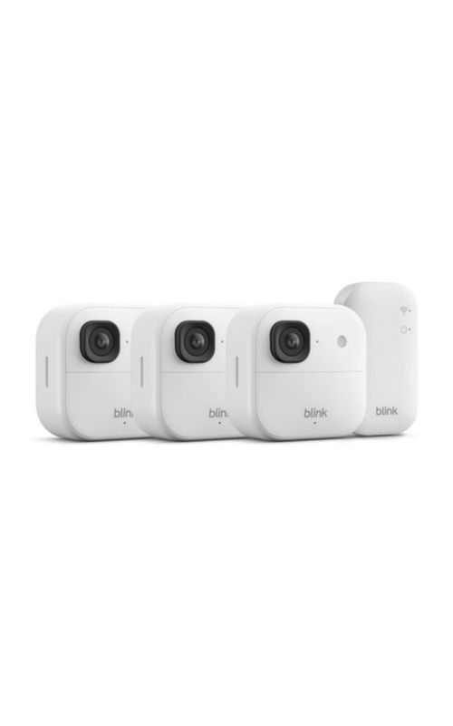 Cámara de seguridad Blink Outdoor 2K+ inalámbrica paquete de 3 blanca