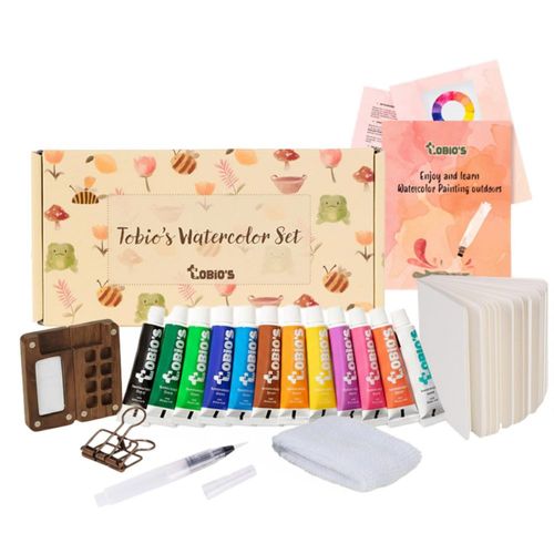 Set de pintura acuarela Tobios mini de viaje de 12 colores