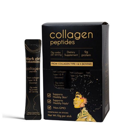 Sobres en barra de colágeno Black Girl Vitamins tipos I y III 24 unidades