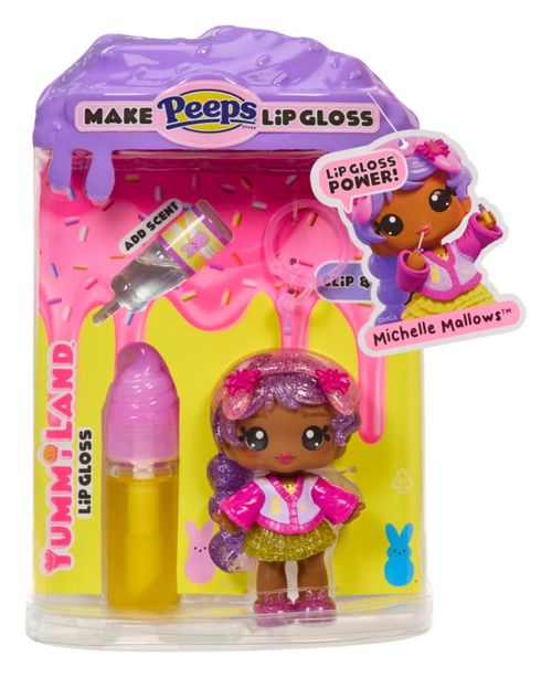 Muñeca Yummiland Michelle Mallows con brillo labial 4"
