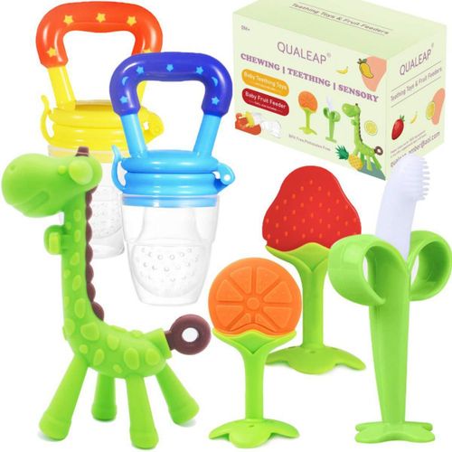 Set de juguetes de dentición QUALEAP de silicona suave libre de BPA
