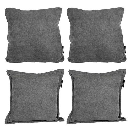 Cojines Decorativos Dicasa 2 Kappa + 2 Zita Gris Oscuro CDZ
