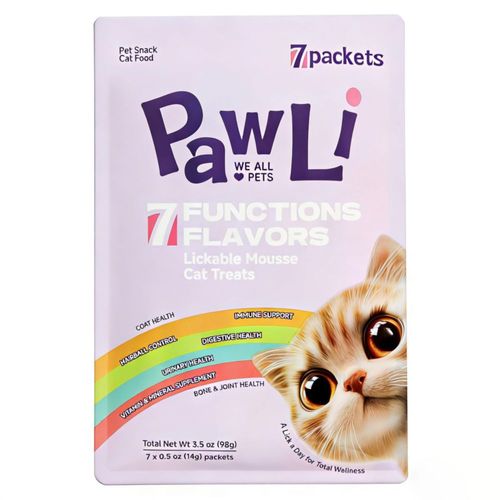 Snacks para gatos PAWLI pack variado funcional 7 en 1 98 g
