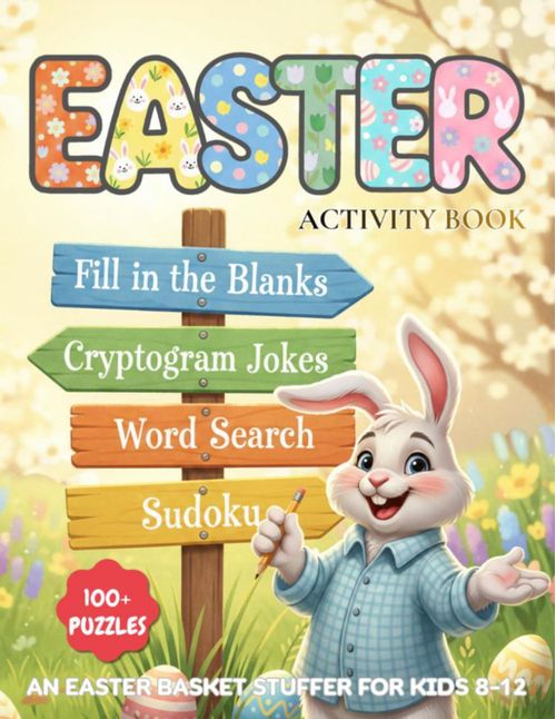Libro de actividades de Pascua publicación independiente para niños de 8 a 12 años