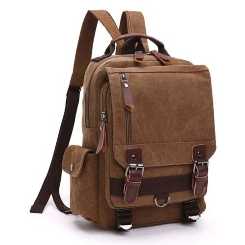 Mochila de Moda hecho de Lona Color Café