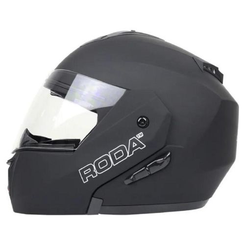 Casco Moto Infantil Niño Niña 3/4 Negro Mate Biker Cafe Race –