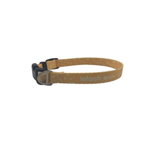 Collar Para Mascotas Metal Mediano Ligero Ajustable Amarillo M
