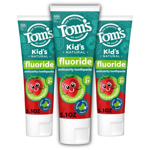Pasta dental con flúor para niños Tom's of Maine Sabor Fresa Divertida