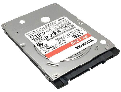 Disco duro Toshiba de 1 TB 5400 RPM 128 MB de caché SATA 6 Gb/s 7 mm