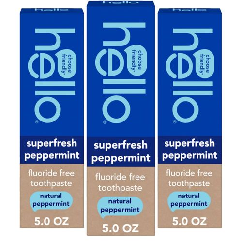 Pasta dental hello Superfresh de menta natural sin flúor 425 ml