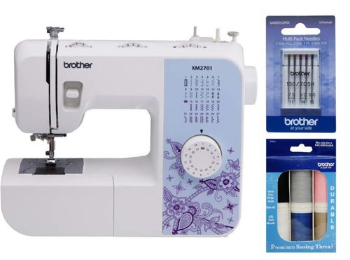 Máquina de coser Brother XM2701 de 27 puntadas hilo y agujas