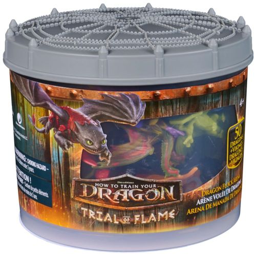 Set de figuras Spin Master DreamWorks Dragons: Arena de la Bandada de Dragones 50 figuras